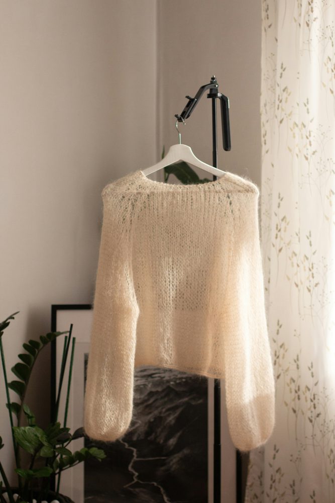 Long open cardigan